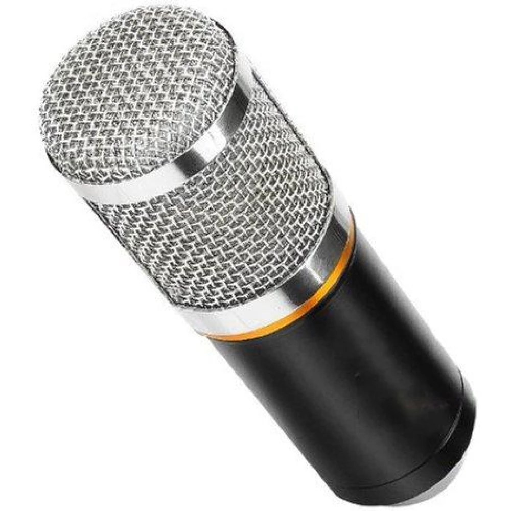 Профессиональный микрофон BM-800 конденсаторный со звуковой картой usb, пантографом с ветрозащитой silver