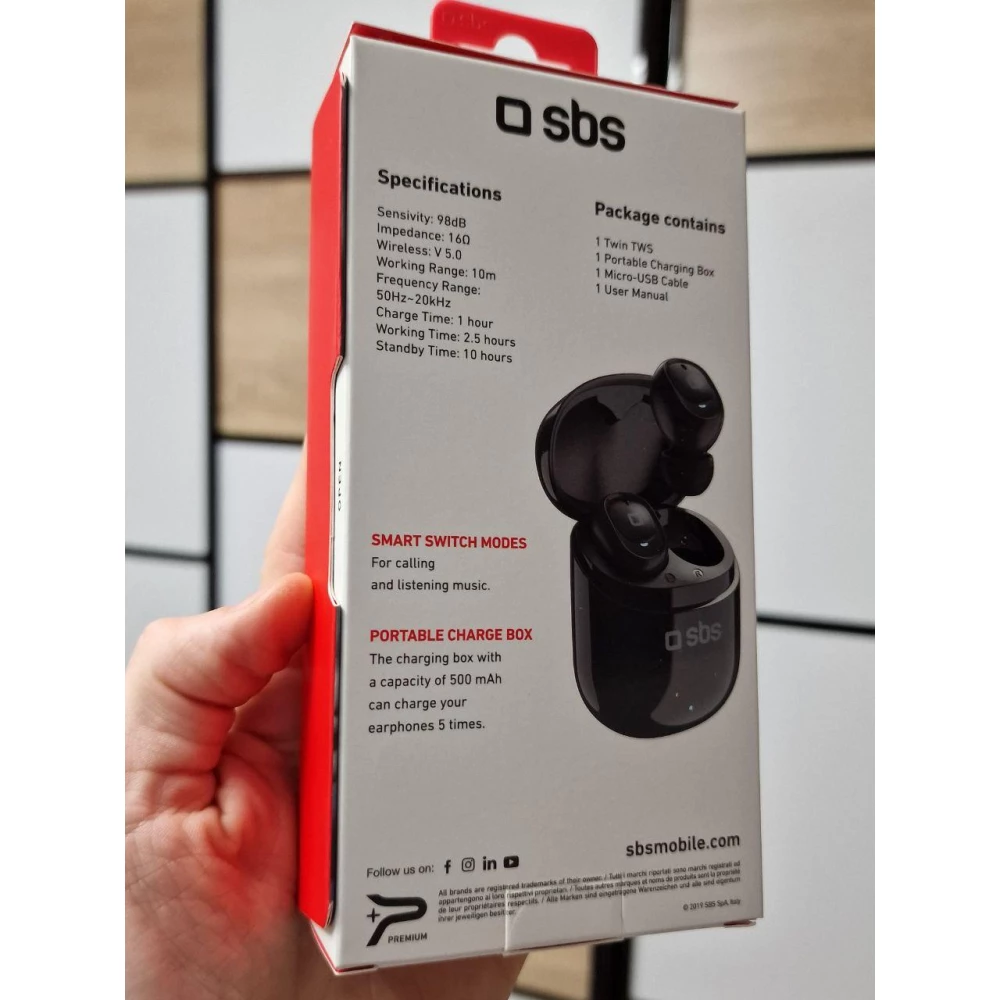 Беспроводные Наушники TWS bt490 SBS Music Hero True Wireless Style