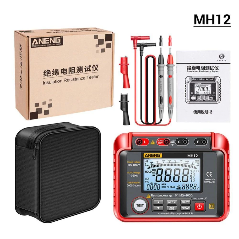 Тестер изоляции (мегомметр)ANENG MH12