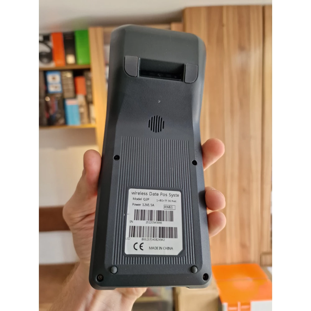 POS-терминал с встроенным принтером чеков Q2P, 5,5“ IPS, 58 мм, Android 8.1, GPS, 3G, WiFi, NFC, OTG