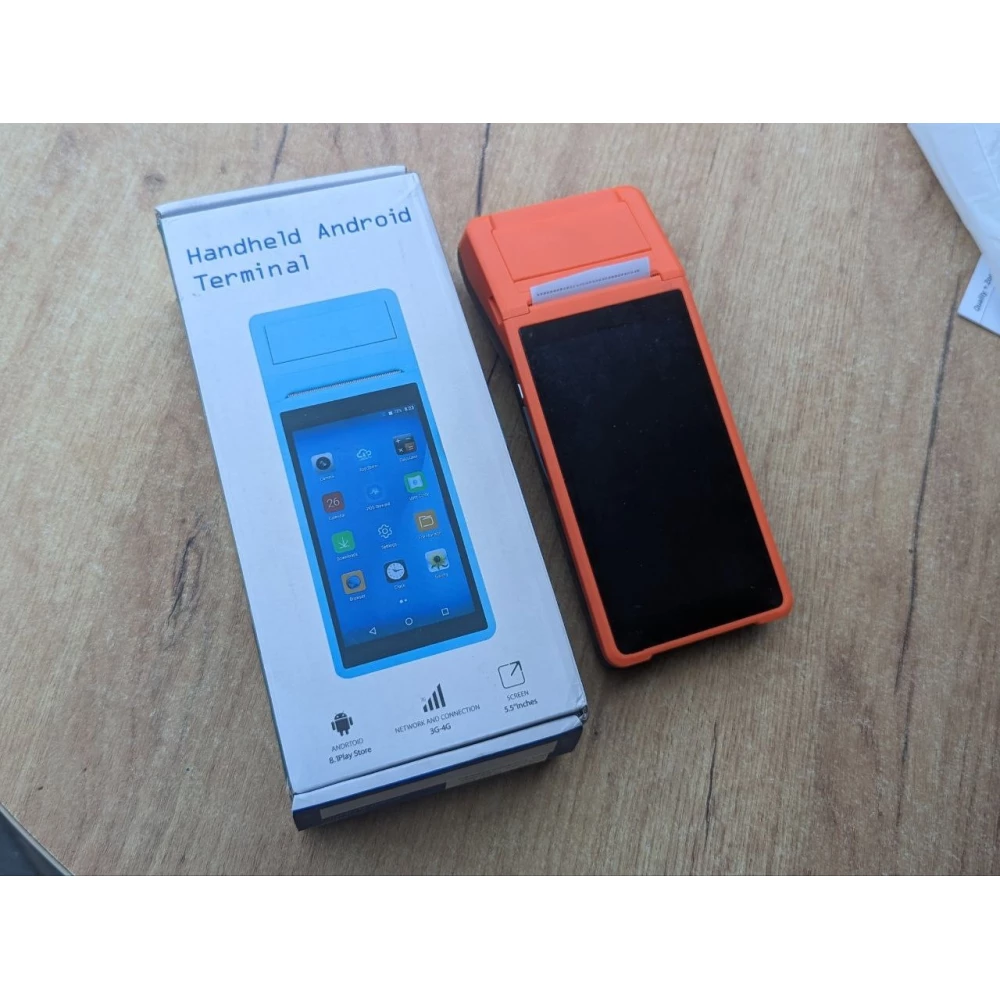 POS-терминал с встроенным принтером чеков Q2P, 5,5“ IPS, 58 мм, Android 8.1, GPS, 3G, WiFi, NFC, OTG