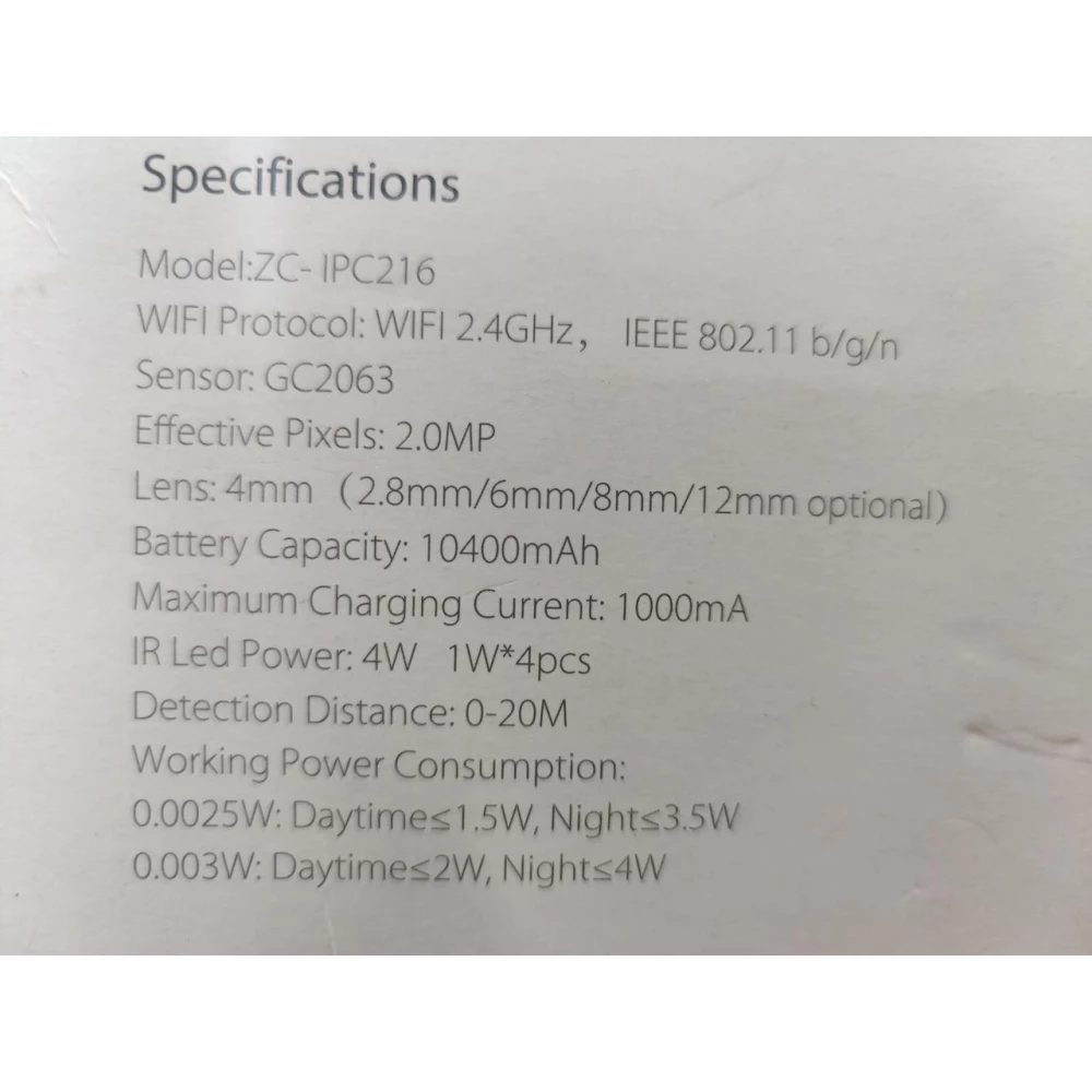 Беспроводная уличная камера на солнечных панелях, Koogeek ZC-IPC216 1080p ip67