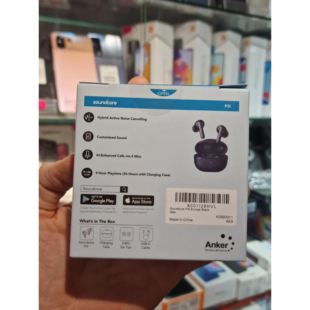 Беспроводные Наушники Anker Soundcore Life P3i hybrid ANC black