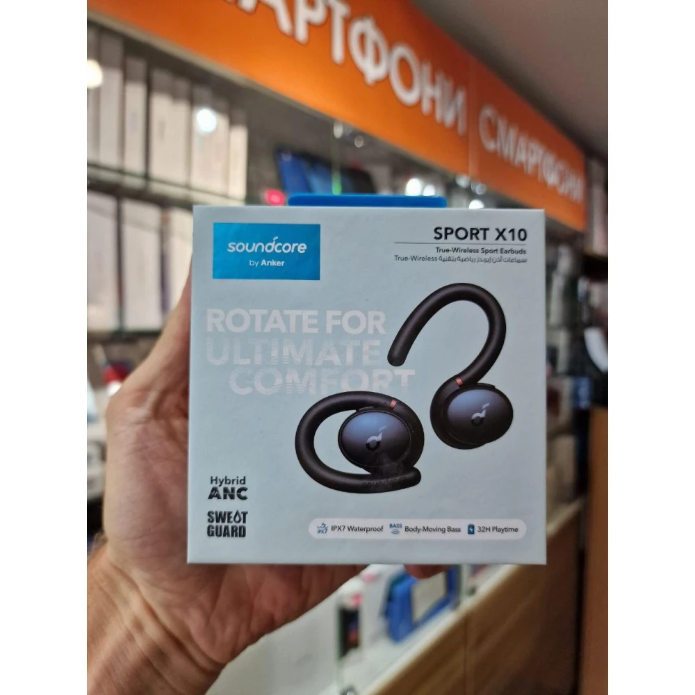 Наушники беспроводные TWS Anker SoundCore Sport X10 Black (A3961G11)