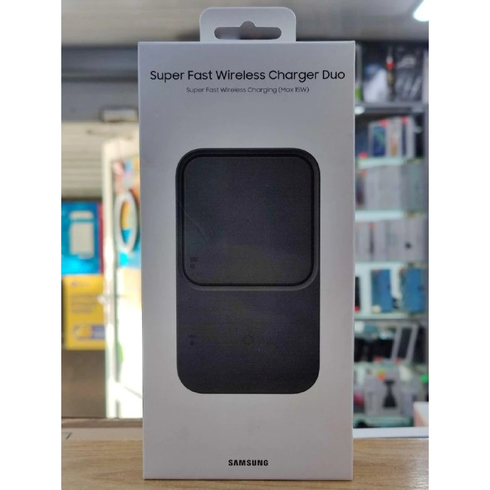 Беспроводное устройство SAMSUNG Wireless Charger Duo EP-P5400 15W (без БП) Black (EP-P5400BBRGRU)