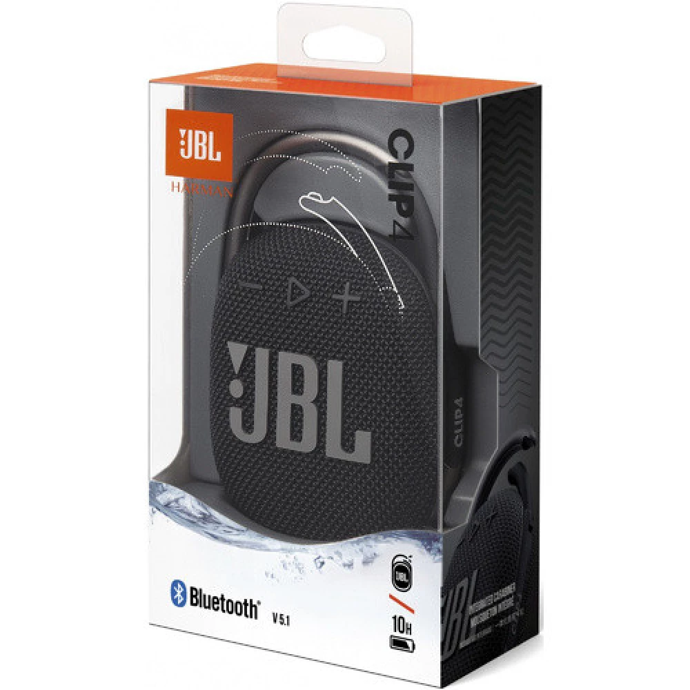 Портативная колонка акустика JBL Clip 4 Black (JBLCLIP4BLK)