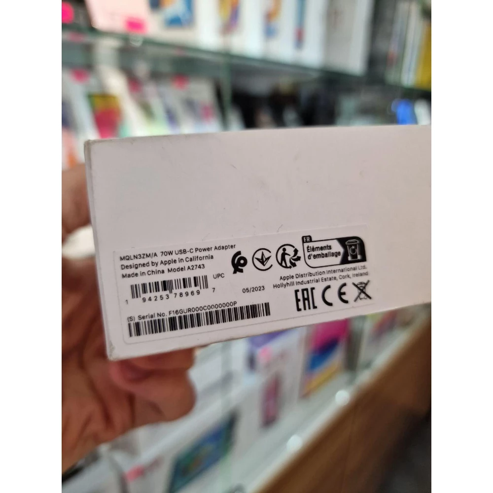 Адаптер питания Apple 70W USB-C (A2743 / MQLN3) оригинал