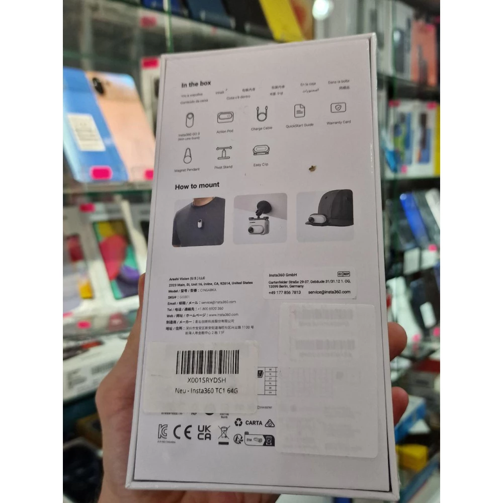 Экшн-камера Insta360 GO 3 64GB Standalone (CINSABKA-GO3) EU