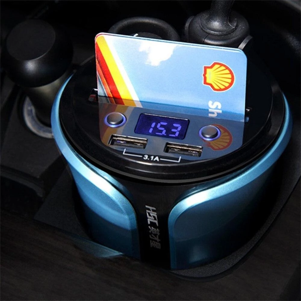 HSC HSC-108D багатофункціональне подвійне заряджання через usb 12-24 В підсклянник 100 Вт + 40 Вт