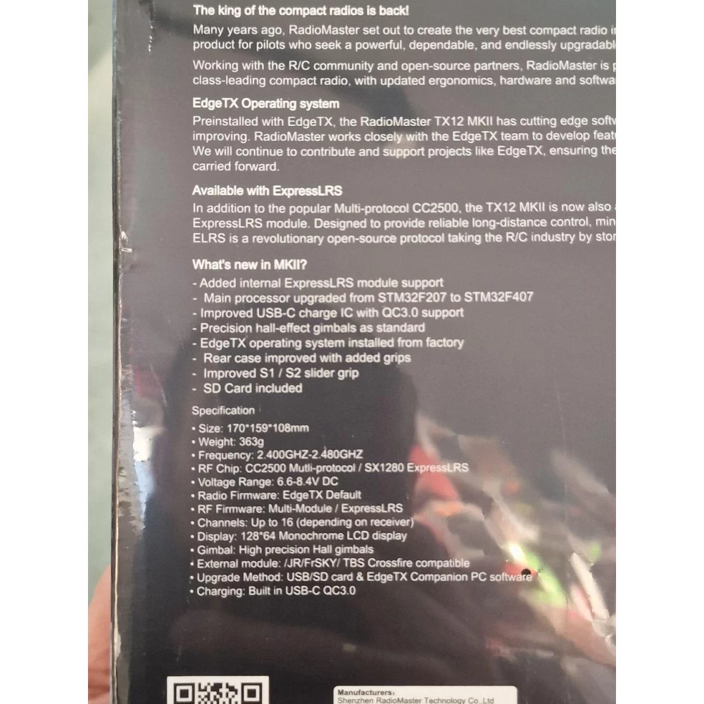Пульт управления для FPV RadioMaster TX12 Mark II EdgeTX ELRS M2