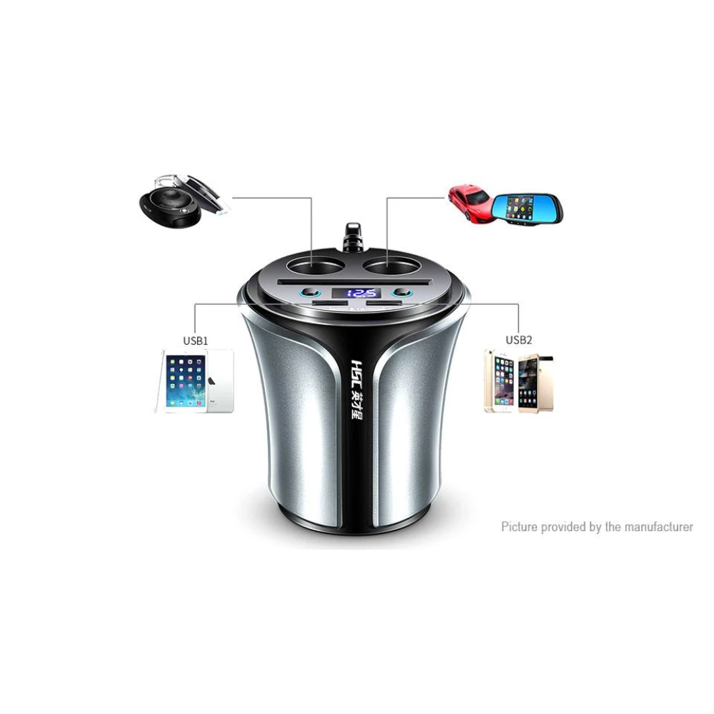 HSC HSC-108D багатофункціональне подвійне заряджання через usb 12-24 В підсклянник 100 Вт + 40 Вт