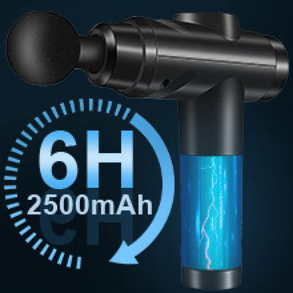 Вибрационный ударный мышечный массажер Massage Gun Zerolia (30 скоростей и сенсорный ЖК-экран)