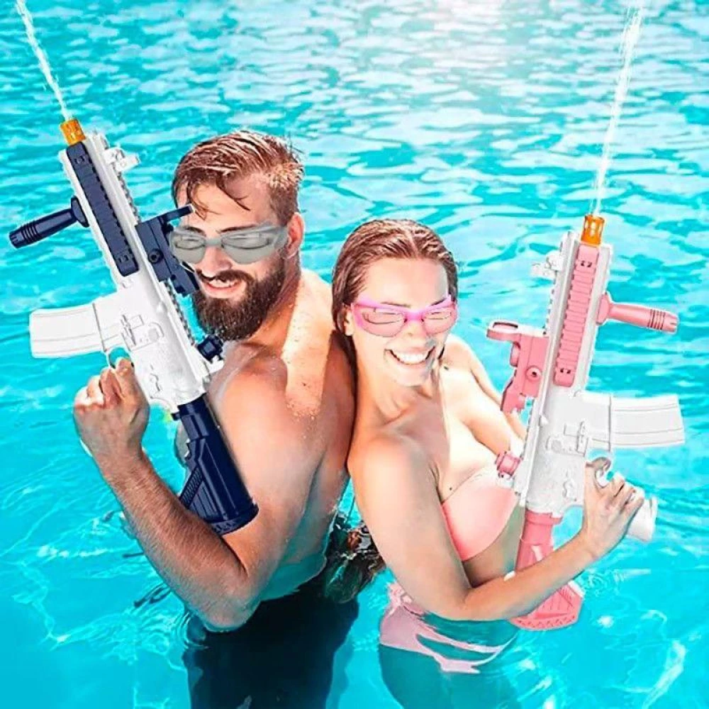 Аккумуляторный водный автомат с прицелом Water Gun M416 синий