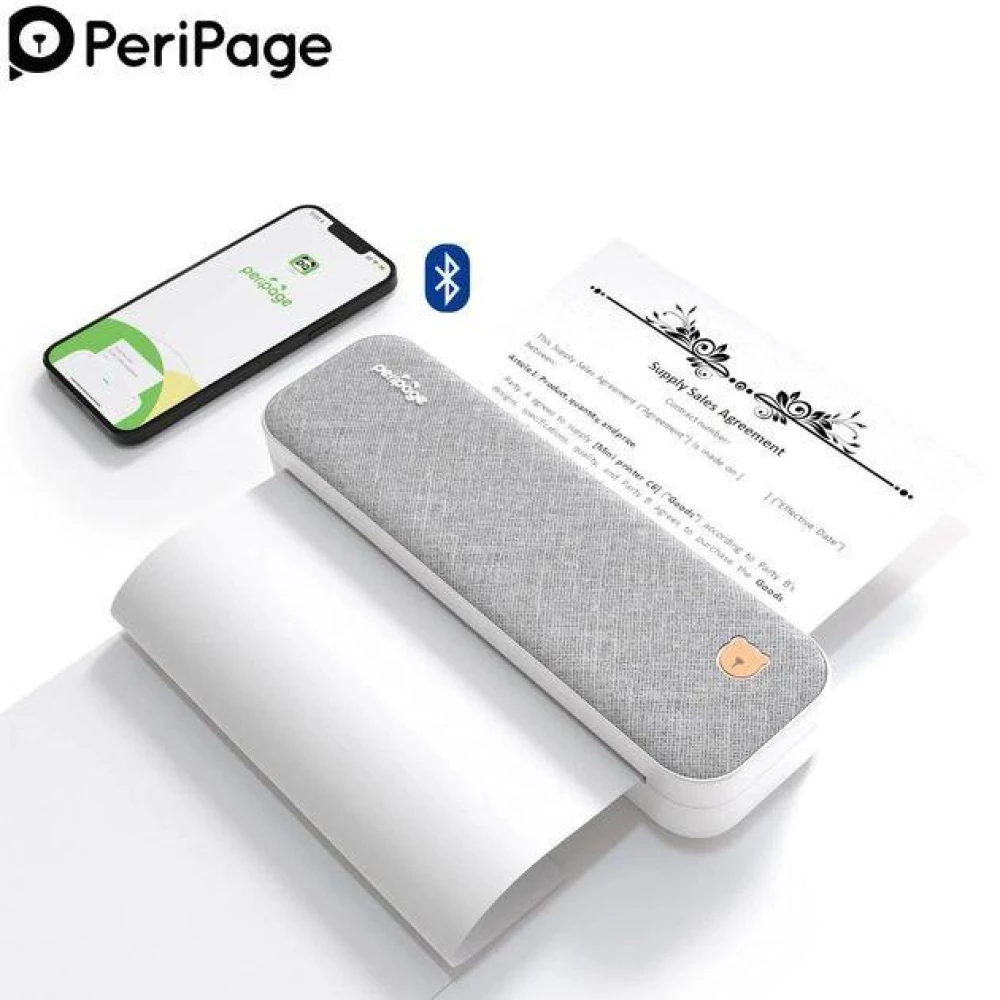 Портативный беспроводной термопринтер A4 PeriPage A40, Bluetooth, 2600mAh батарея