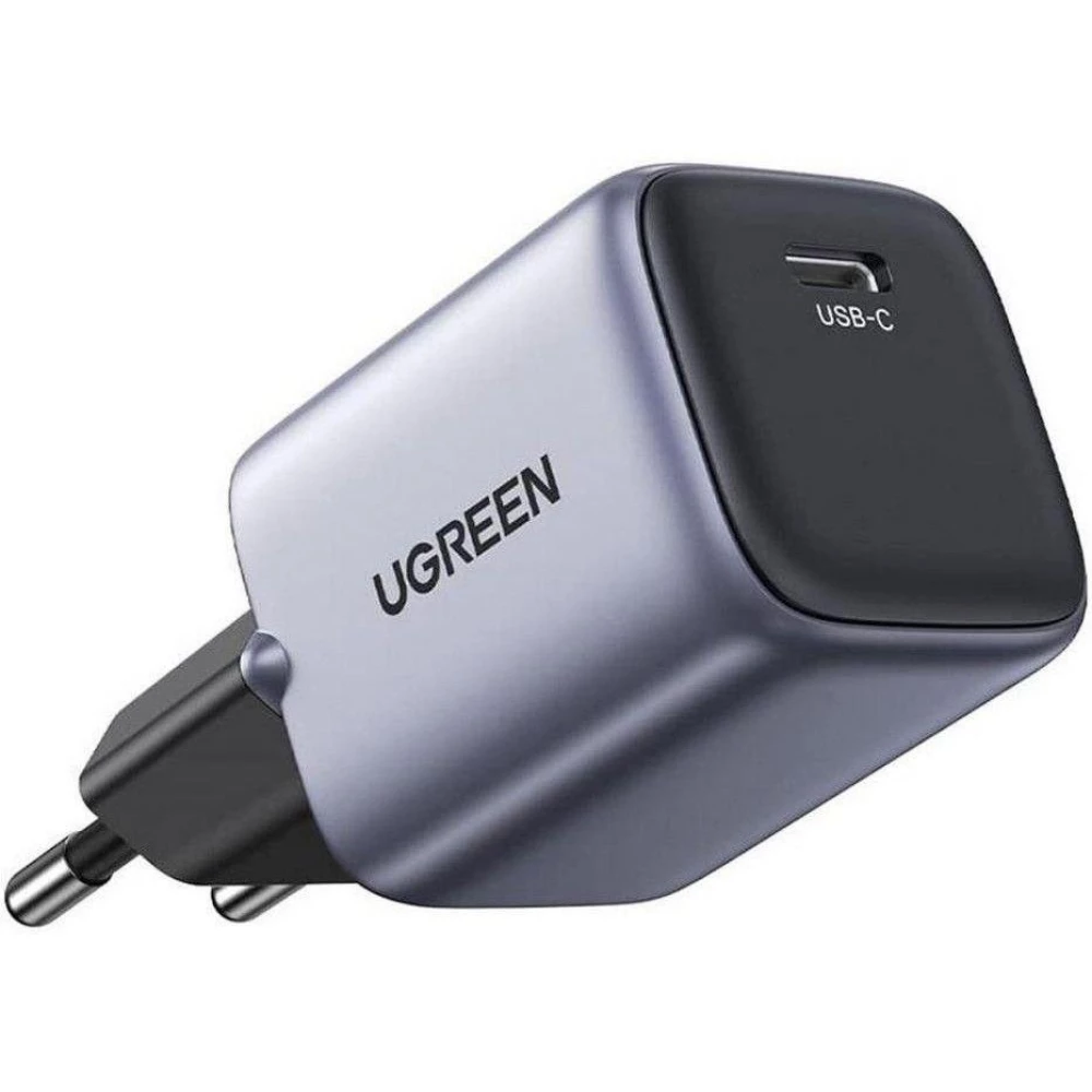 Мережевий зарядний пристрій UGREEN CD319 Nexode Mini GaN 30W 1xUSB-C PD3.0 QC4.0 Wall Charger Gray