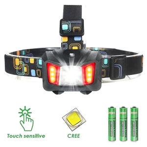 Изображение товара -  Сенсорный водонепроницаемый налобный фонарь - Speclux Helment Light xpg+gob +  ААА в подарок