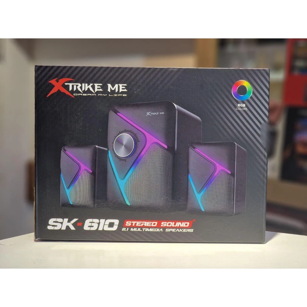 Портативная Колонка со световым эффектом XTRIKE ME SK-610 Gaming Speaker Черная Беспроводная