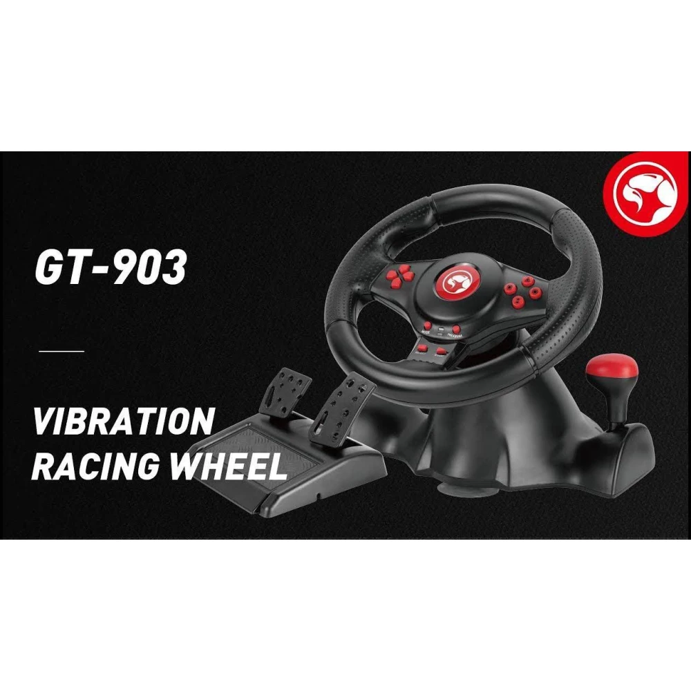 Игровой руль XTRIKE ME GP-903 Racing Wheel с системой виброотдачи и педалями газа и тормоза