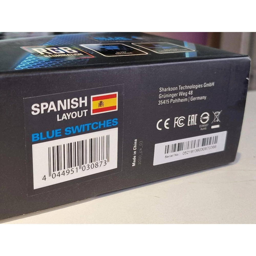 Механическкая Клавиатура sharkoon skiller sgk30 синяя подсведка