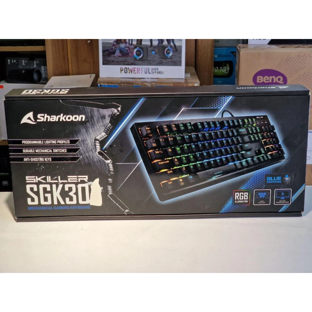 Механическкая Клавиатура sharkoon skiller sgk30 синяя подсведка