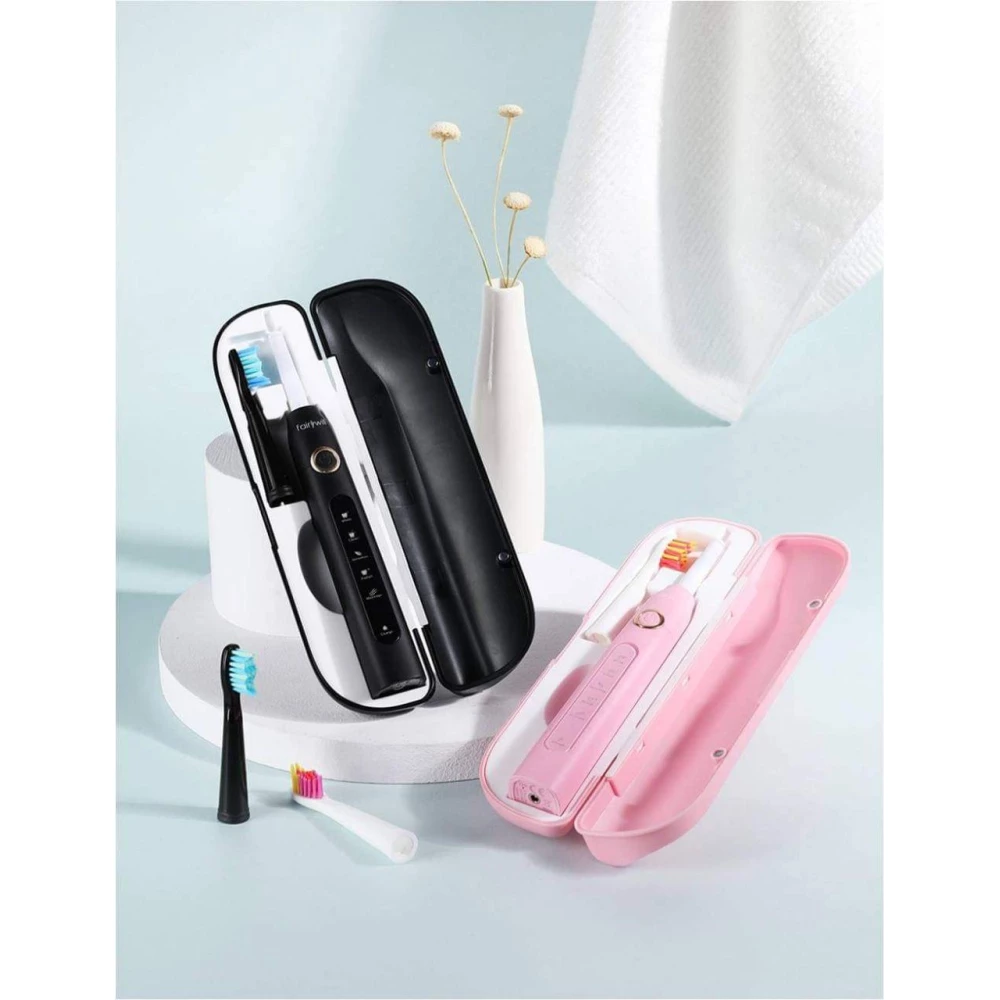 Электрическая зубная щетка ультразвуковая с 5ма режимами чистки FAIRYWILL 507/2 чёрная / чёрная