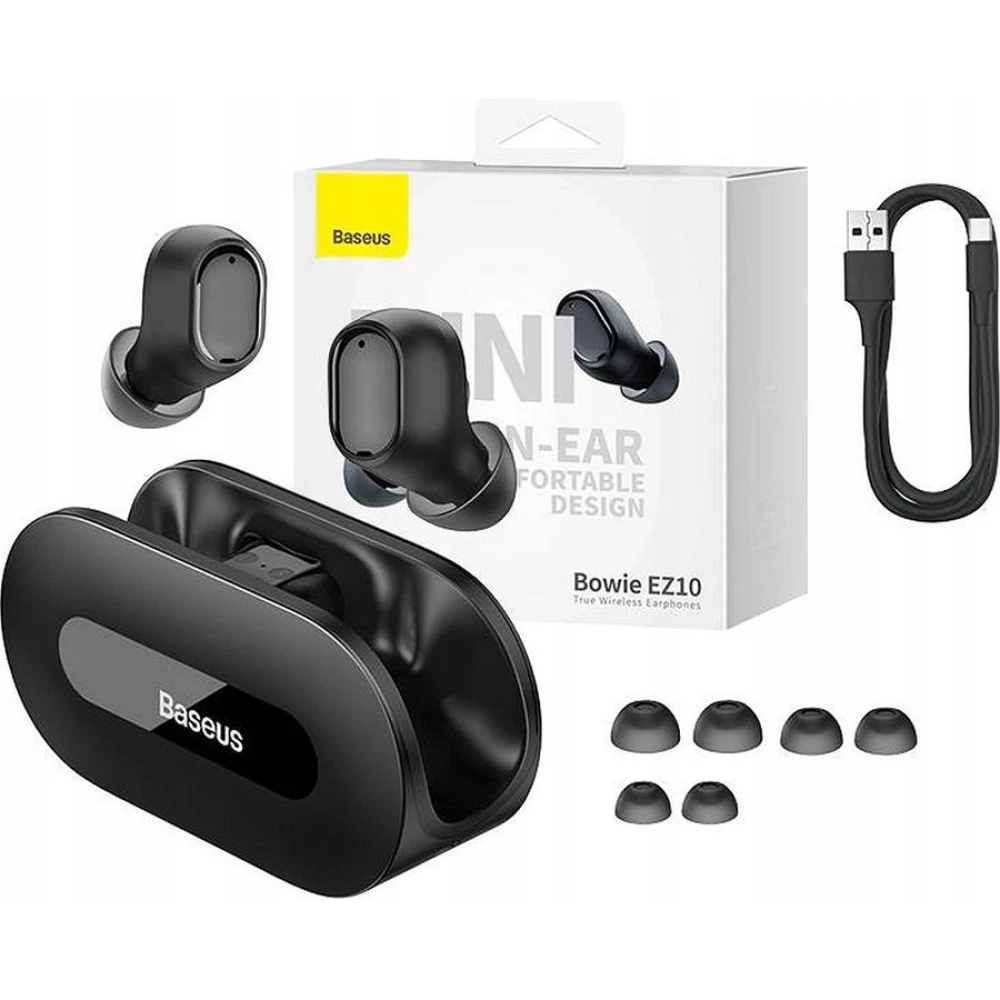 Беспроводные Bluetooth наушники Baseus Bowie EZ10 Black (A00054300116-Z1)
