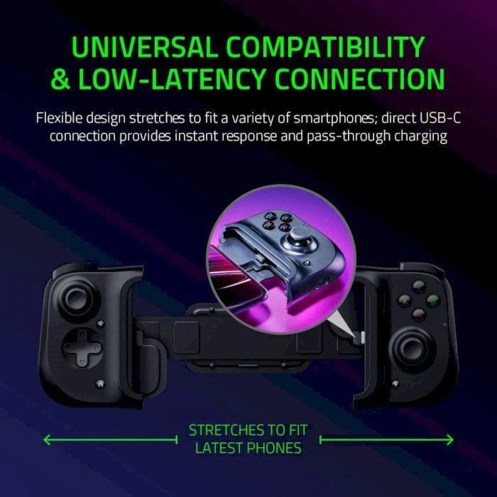 Консоль геймпад Razer Kishi for Android IOS TYPE-C USB Black (RZ06-02900100-R3M1)