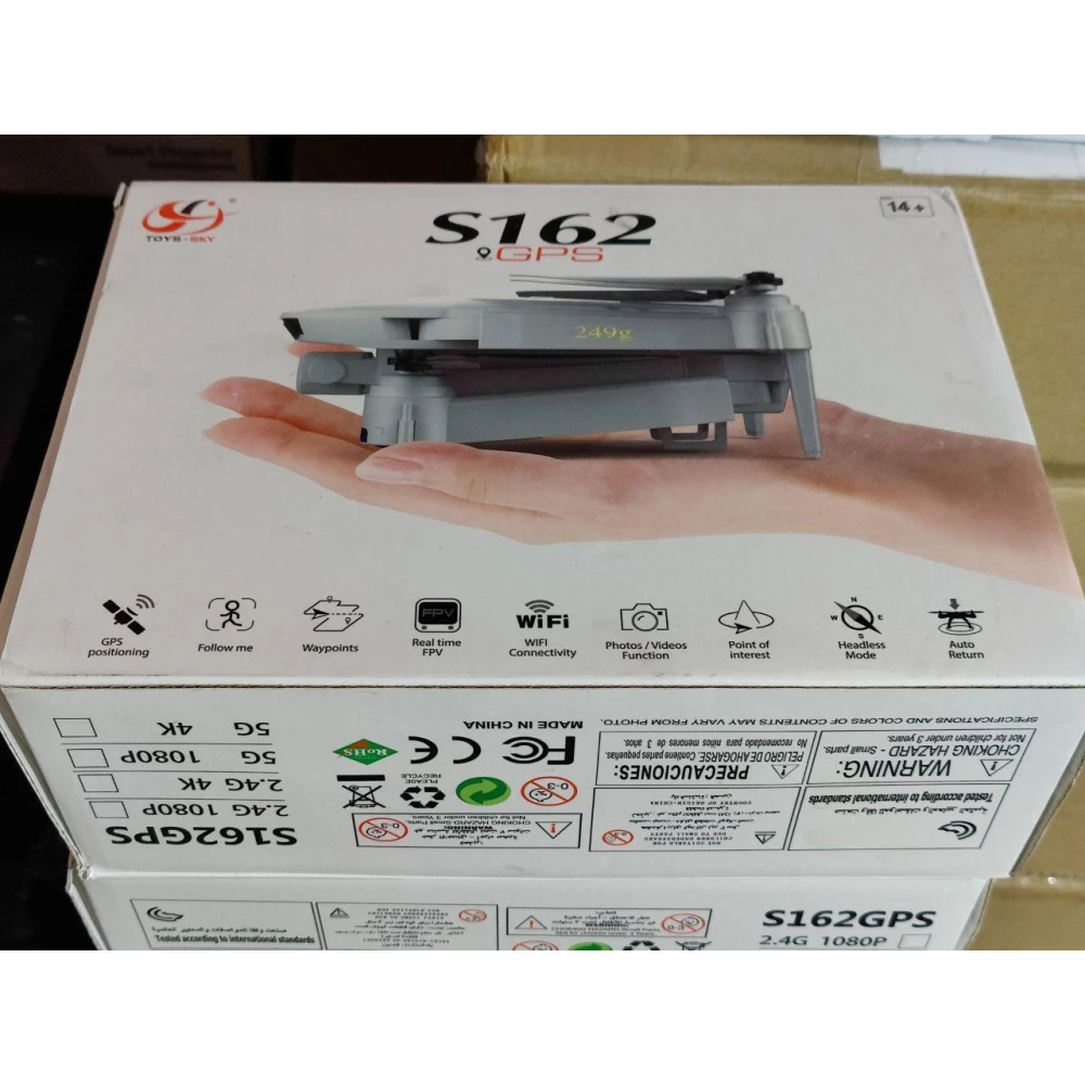 Дрон Квадрокоптер ToySky S162 з 4K камерою, GPS, 5G Wi-Fi, FPV, до 18 хвилин кейс