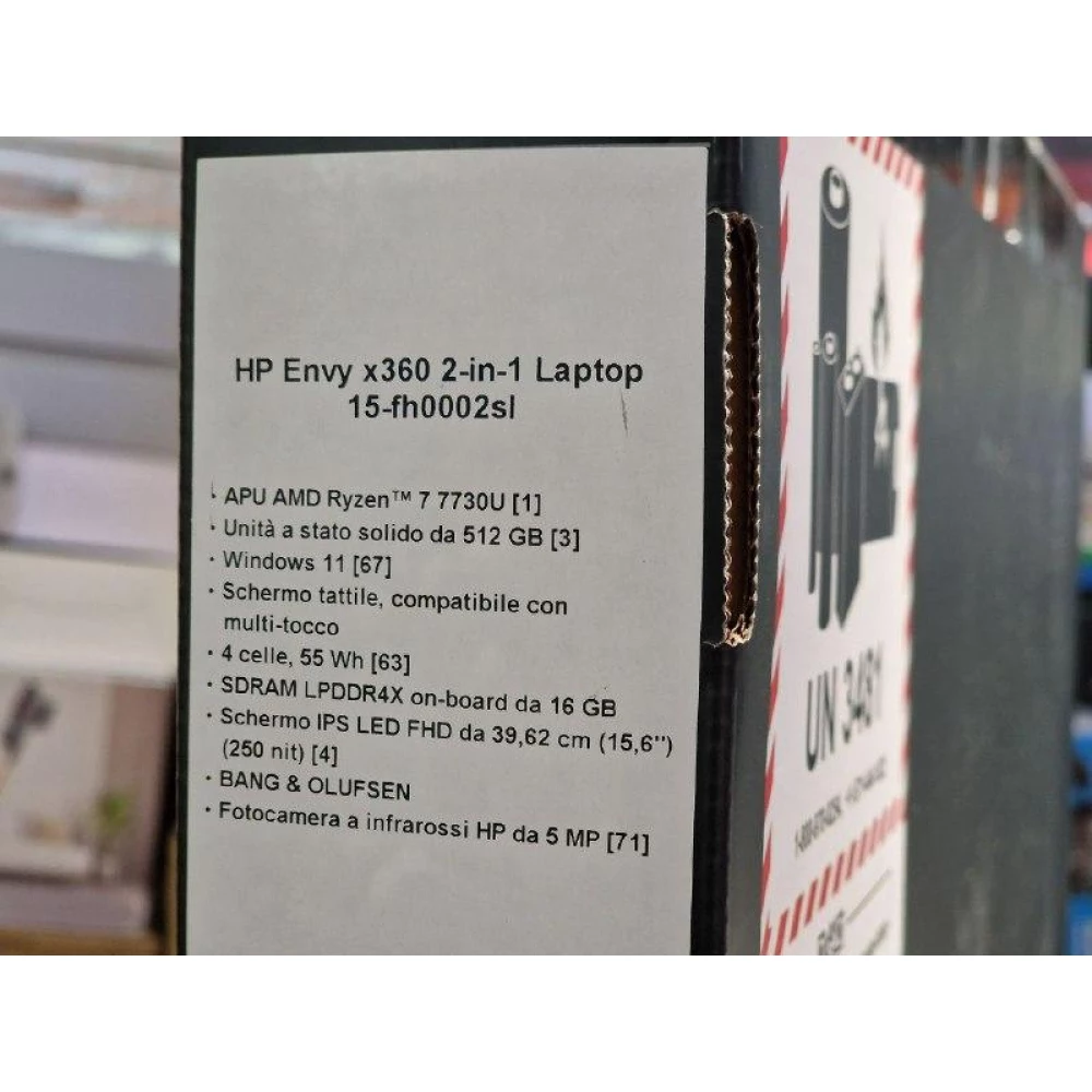 Ноутбук HP Envy x360 15-fh0002sl AMD Ryzen 7-7730U, 16 ГБ DDR4 512ГБ SSD, AMD Radeon Vega 8, 15,6