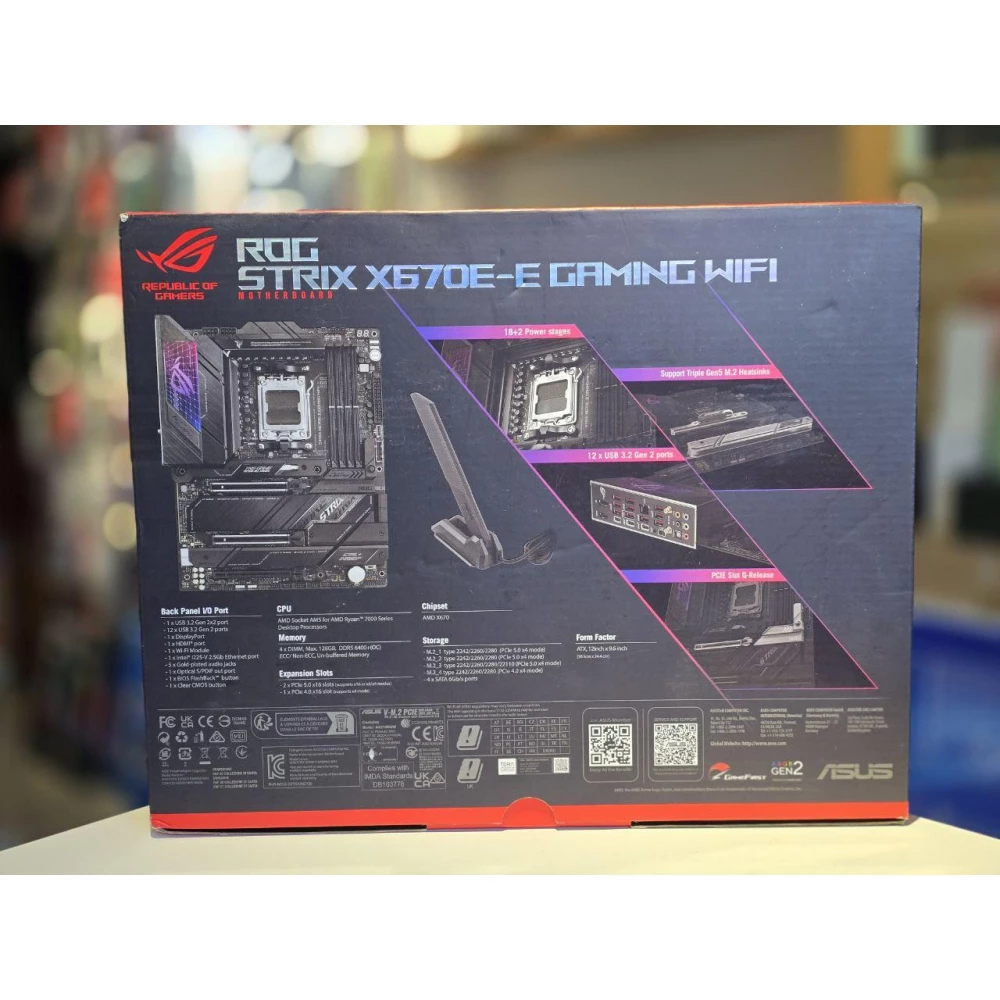 Материнская плата Asus ROG STRIX X670E-E GAMING WIFI (sAM5, X670)