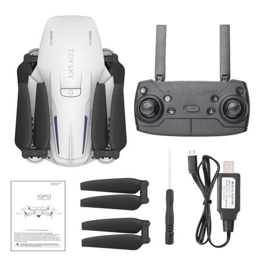 Дрон Квадрокоптер ToySky S162 з 4K камерою, GPS, 5G Wi-Fi, FPV, до 18 хвилин кейс