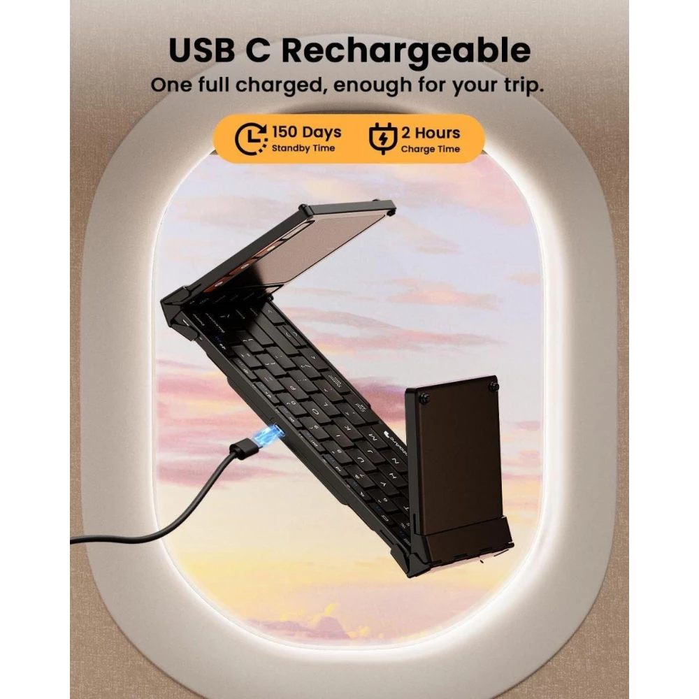 Беспроводная складная клавиатура с сенсорной панелью ProtoArc ХКО1 ТР