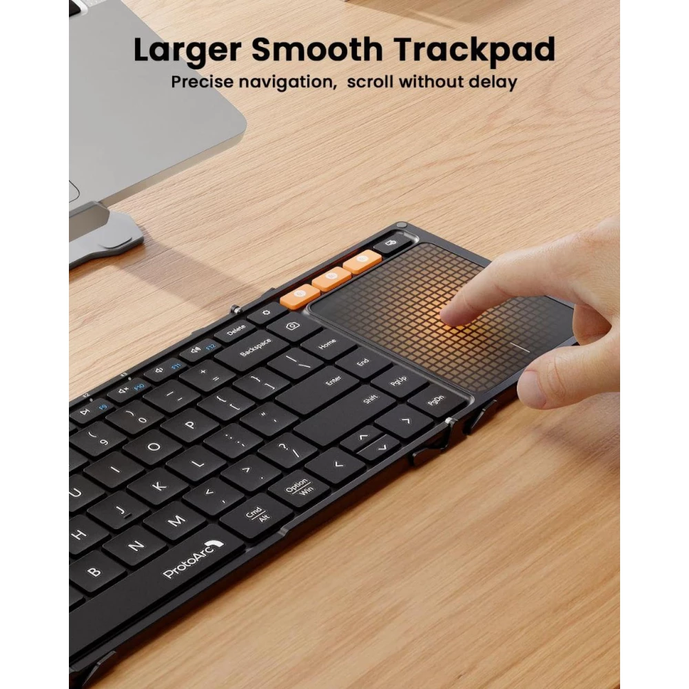 Беспроводная складная клавиатура с сенсорной панелью ProtoArc ХКО1 ТР