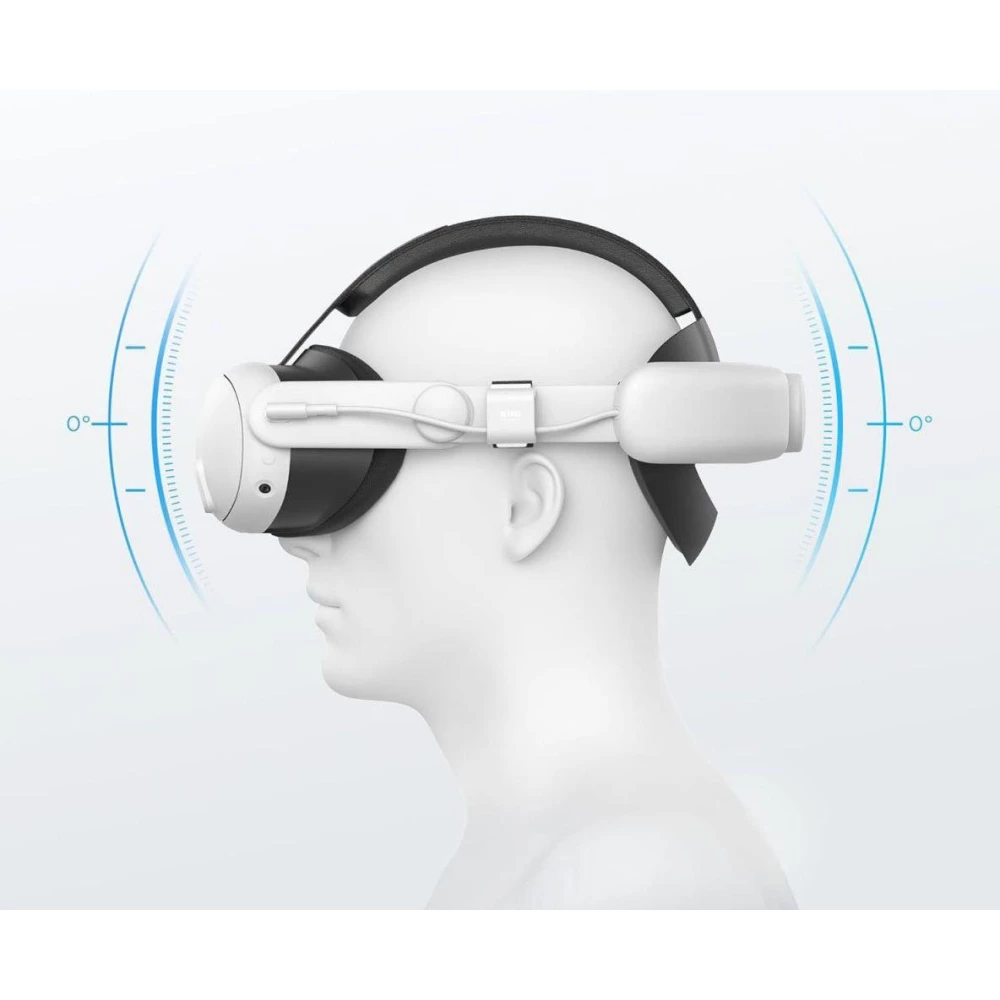 Крепление Kiwi Design с аккумулятором 6400 мАч для Meta Quest 3 и 3s