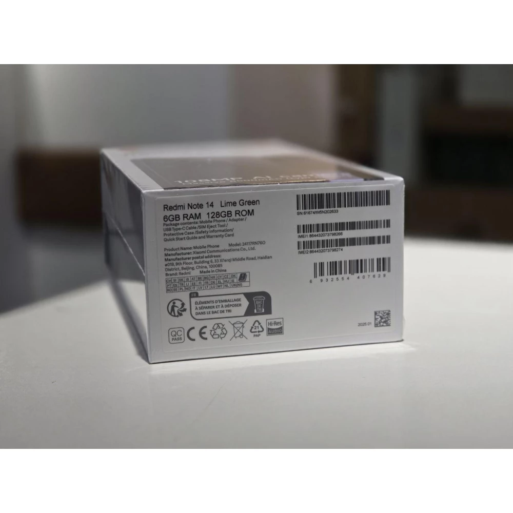 Смартфон Xiaomi Redmi Note 14 4G 6/128GB NFC Black Global