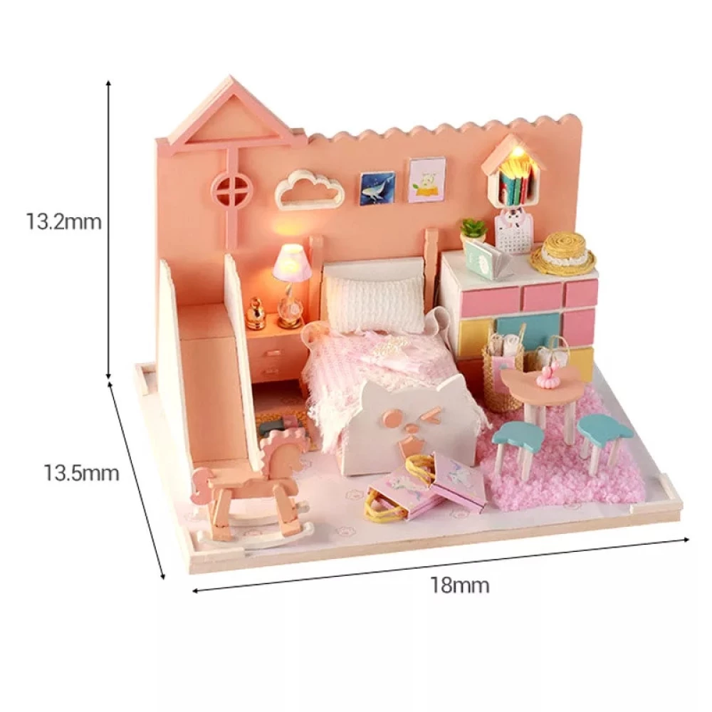 DIY Кукольный дом ручной сборки модель DIY Дом meow Миа Zp02
