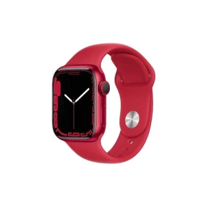 Изображение товара -  Apple Watch Series 7 GPS + Cellular 45mm red Aluminum Case with Clover Sport Band (MKJ93/MKJR3)