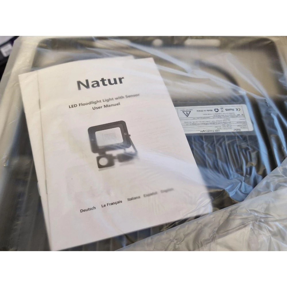 Светодиодный Прожектор LED 100w 6500K IP65 6000LM Bapro Natur 100 Вт з датчиком движения Class A++