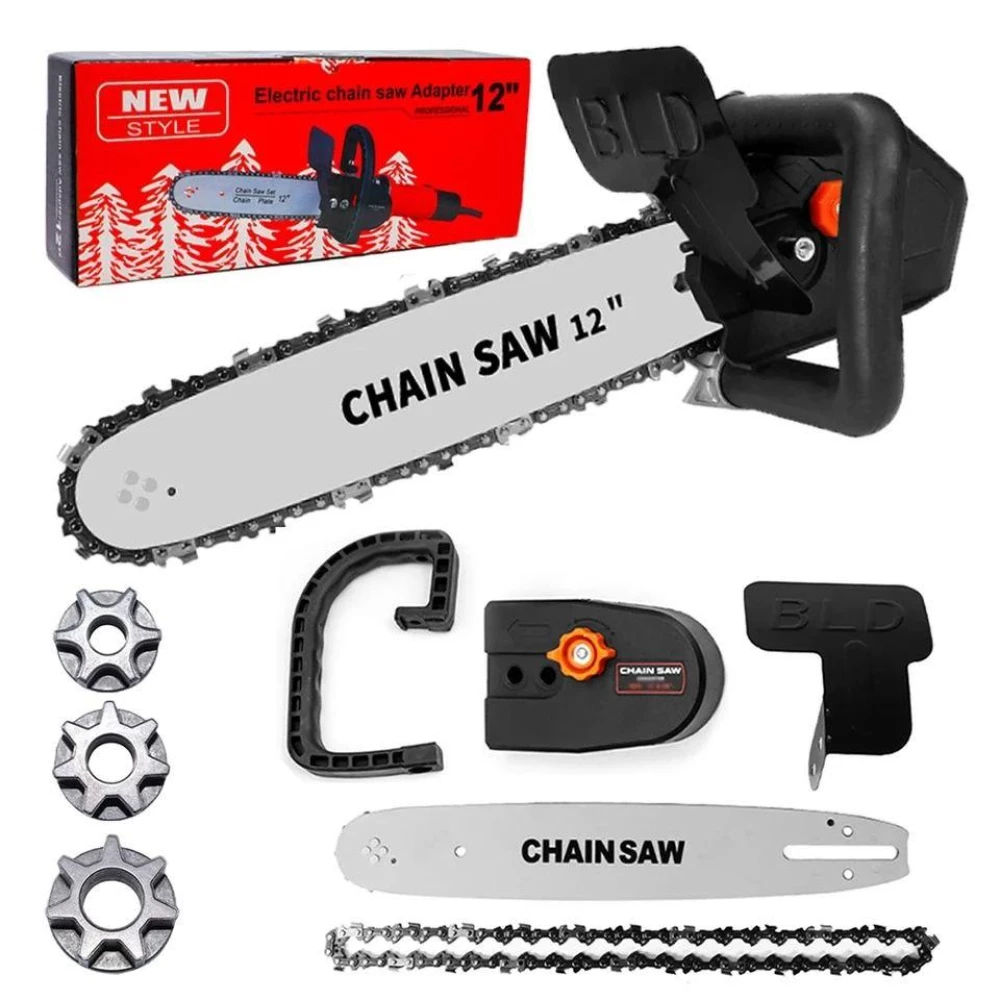 Насадка пила на болгарку М10 (12““) на 100-115 мм / Насадка для болгарки / Ланцюгова пила на болгарку