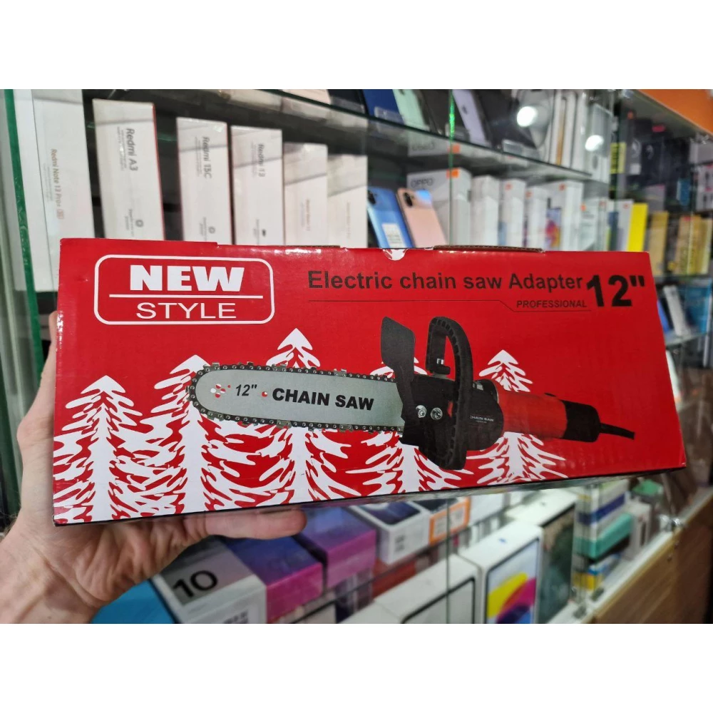 Насадка пила на болгарку М10 (12““) на 100-115 мм / Насадка для болгарки / Ланцюгова пила на болгарку