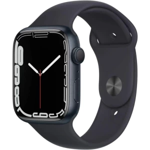 Изображение товара -  Смарт-часы Apple Watch Series 7 GPS 45mm Midnight Aluminum Case With Midnight Sport Band (MKN53/MKNN3)