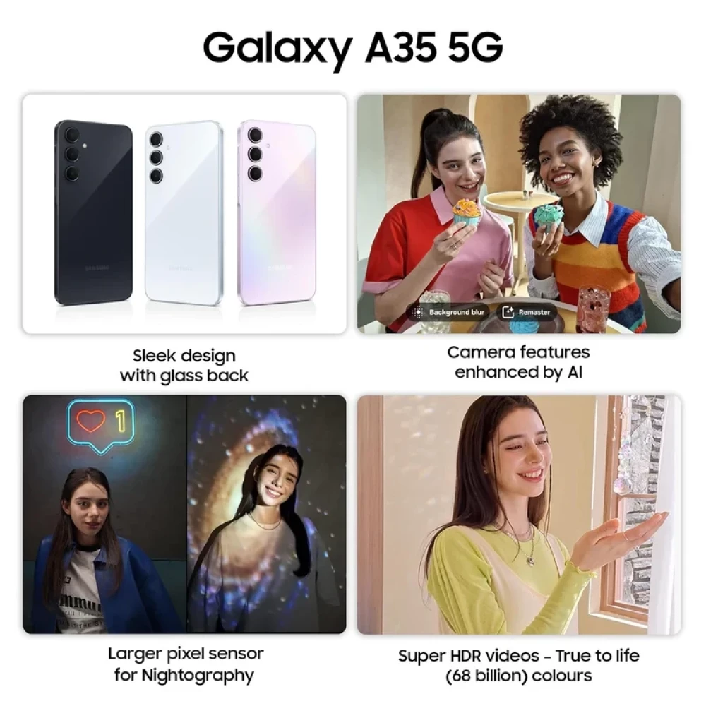 Мобильный телефон Samsung Galaxy A35 5G 6/128GB Гарантия 1 год