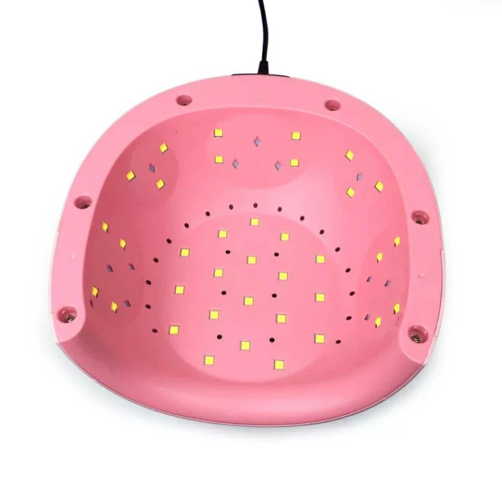 УФ-лампа для сушки гель-лака lsq36, 80Вт, таймер на 10/30/60с Pink уценка