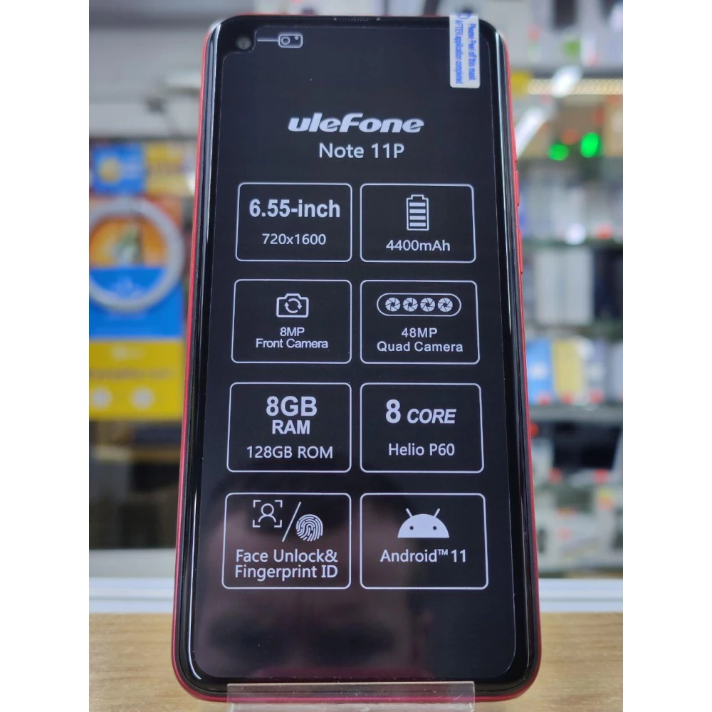 Смартфон UleFone Note 11P 8/128 Red 4400Мач 8 ядер + чехол