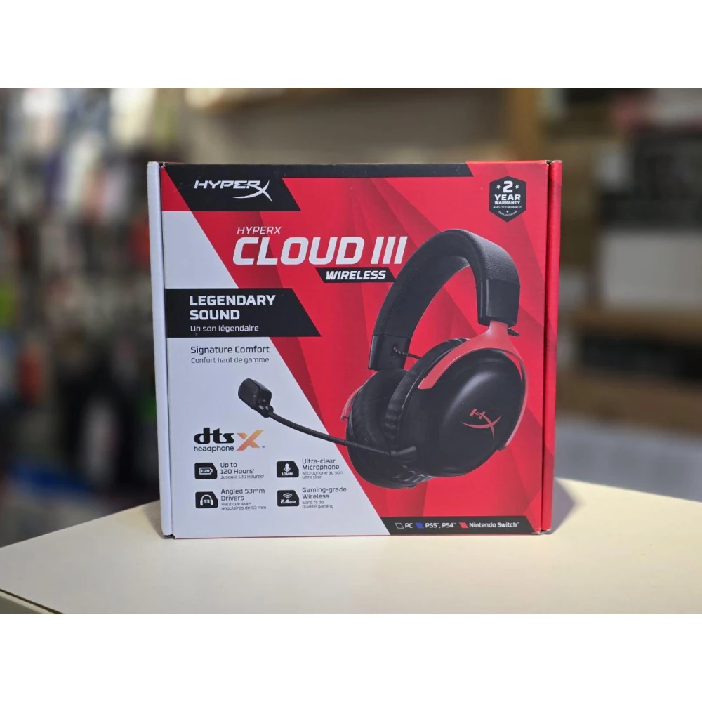 Игровые накладные Наушники HyperX Cloud III Wireless Black-Red (77Z46AA)