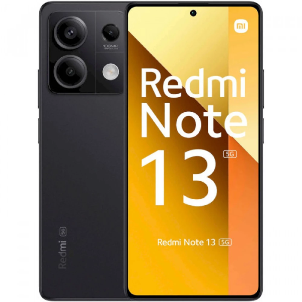 Смартфон Xiaomi Redmi Note 13 5G 8/256Gb black NFC, 108+8+2/16Мп, Dimensity 6080, AMOLED 6.67“, 5000 EU