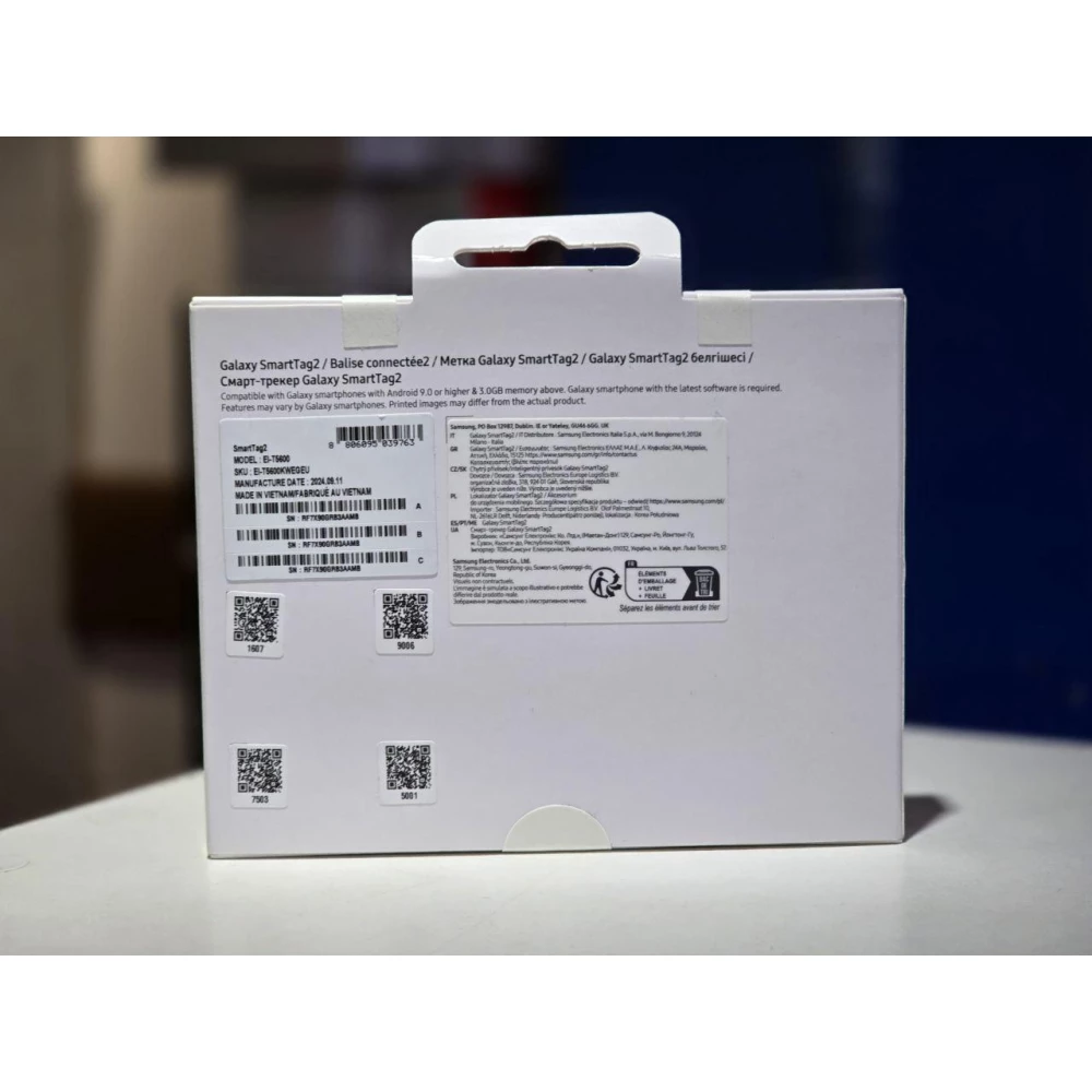 Поисковый брелок Samsung Galaxy SmartTag2 1шт с комплекта White оригинал