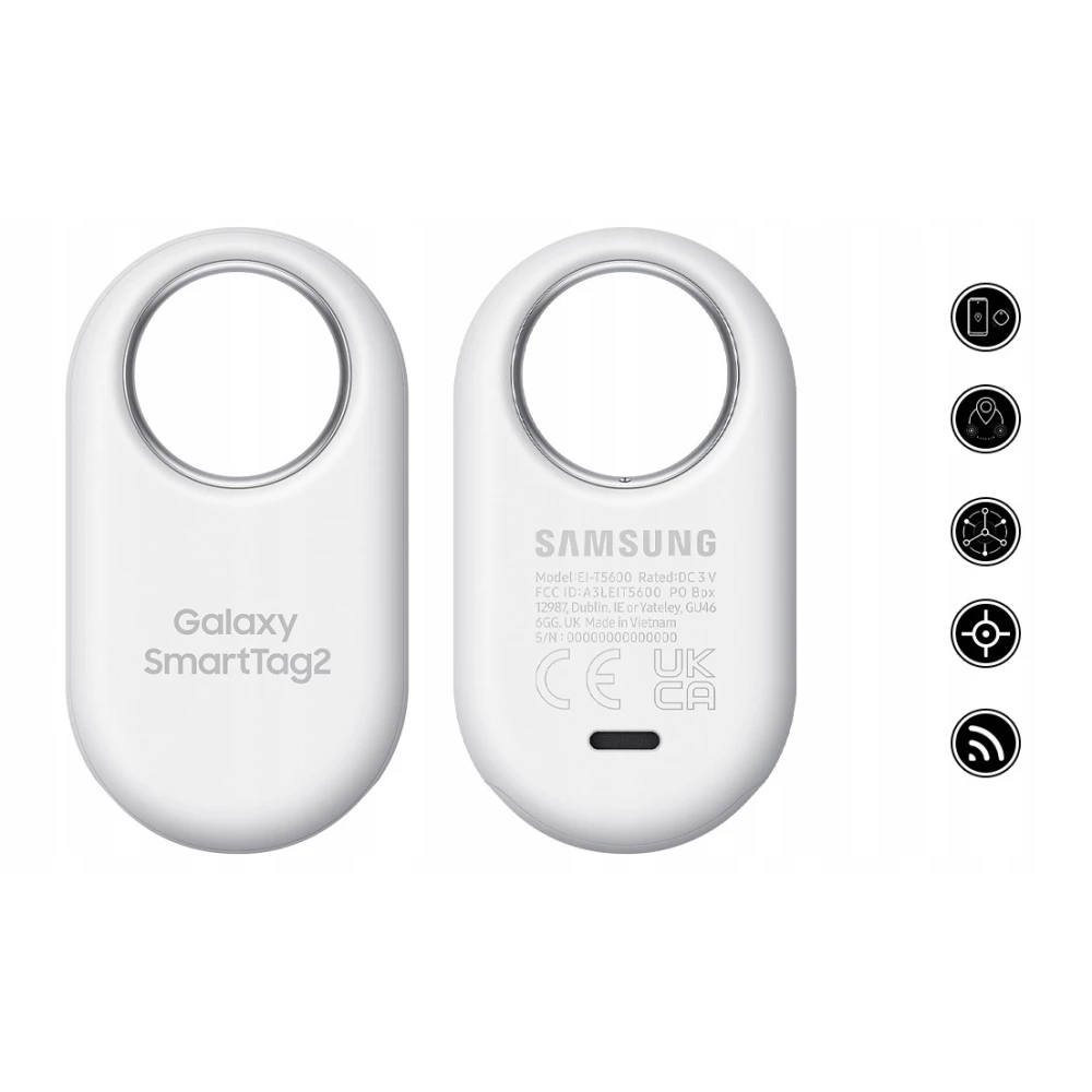 Поисковый брелок Samsung Galaxy SmartTag2 1шт с комплекта White оригинал