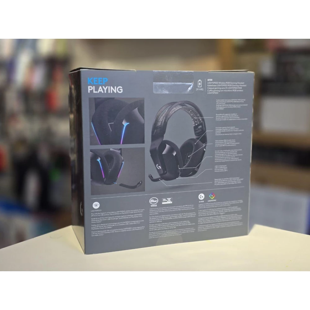 Наушники Logitech Lightspeed Wireless RGB Gaming Headset G733 Black (981-000864)