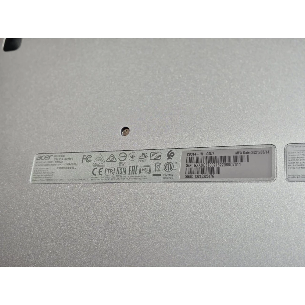 Ноутбук Acer Chromebook 314 CB314-1H 14“ Intel Celeron 4/64 Pure Silver